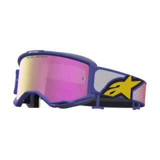 Alpinestars Crossbril Vision 5 Drag - Rood / Paars - Spiegel Roze Lens