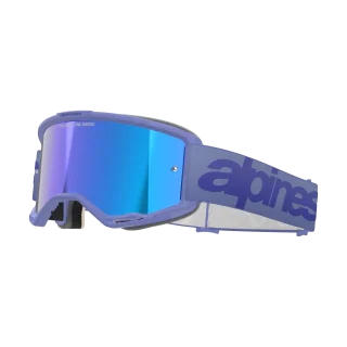 Alpinestars Crossbril Vision 5 Wordmark - Paars - Spiegel Blauw Lens