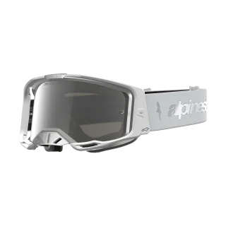 Alpinestars Crossbril Vision 8 Amber - Wit / Zilver - Spiegel Zilver Lens