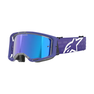Alpinestars Crossbril Vision 8 Corp - Paars - Spiegel Blauw Lens