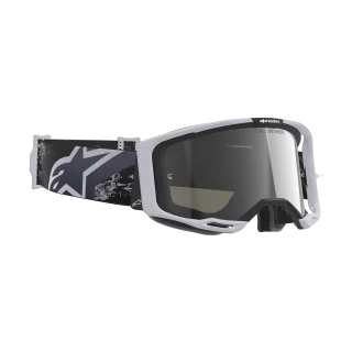 Alpinestars Crossbril Vision 8 Lahnd - Iron / Camo - Spiegel Zilver Lens