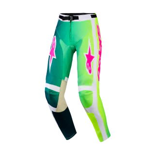 Alpinestars Crossbroek 2026 Racer Portl - Groen / Wit / Zwart