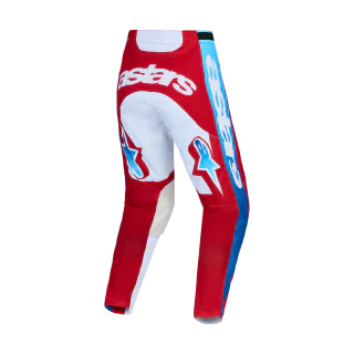 Alpinestars Crossbroek 2027 Racer Hunt - Wit / Fire Rood / Ucla Blauw