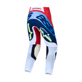 Alpinestars Crossbroek 2027 Supertech Dyna - Fire Rood / Wit / Navy / Blauw