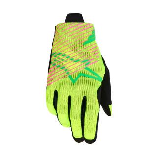 Alpinestars Crosshandschoenen 2026 Radar Pro - Groen / Fluo Geel / Fluo Roze