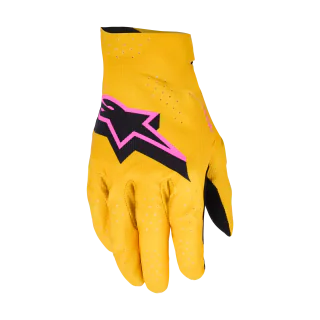 Alpinestars Crosshandschoenen 2026 Supertech - Goud / Zwart / Fluo Roze