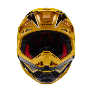 Alpinestars Crosshelm S-M10 Ampress - Glans Zwart / Geel