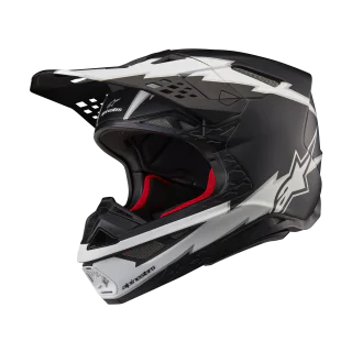 Alpinestars Crosshelm S-M10 Ampress - Mat Zwart / Wit