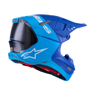 Alpinestars Crosshelm S-M10 Flood - Met Blauw / Zwart / Carbon
