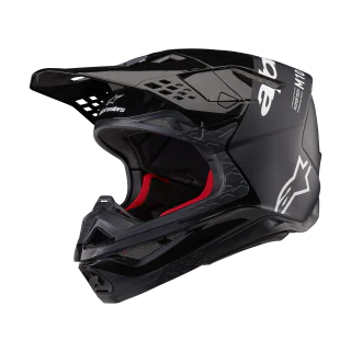 Alpinestars Crosshelm S-M10 Flood - Zwart / Donker Grijs