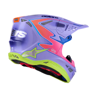 Alpinestars Crosshelm S-M10 Jett Lawrence - Paars / Fluo Roze / Fluo Geel