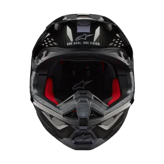 Alpinestars Crosshelm S-M10 Solid - Glans Zwart / Carbon