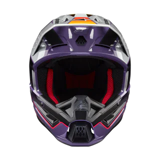 Alpinestars Crosshelm S-M5 Sail - Glans Violet / Zwart / Zilver