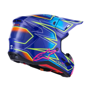 Alpinestars Crosshelm S-M7 Cast - Blauw / Roze / Fluo Geel