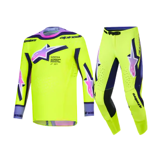 Alpinestars Crosskleding 2026 Supertech Vista - Geel / Paars / Zwart