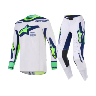 Alpinestars Crosskleding 2026 Supertech Vista - Licht Grijs / Fluo Geel / Blauw