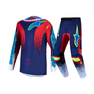 Alpinestars Crosskleding 2027 Fluid Drag - Blauw / Navy / Fire Rood / Wit