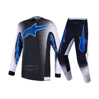 Alpinestars Crosskleding 2027 Supertech AFD Hiten - Zwart / Licht Lilac / Blithe Blauw