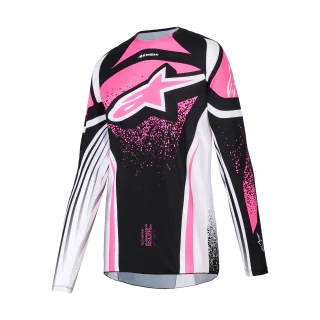 Alpinestars Dames Cross Shirt 2026 Techstar Nomur - Zwart / Wit / Fuchsia