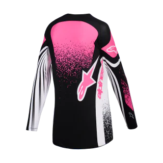 Alpinestars Dames Cross Shirt 2026 Techstar Nomur - Zwart / Wit / Fuchsia