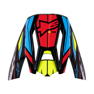 Alpinestars Helmklep S-M5 Action 2 - Glans Zwart / Fluo Geel / Rood