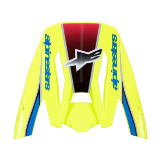 Alpinestars Helmklep S-M5 Sail - Glans Fluo Geel / Blauw / Zilver