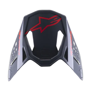 Alpinestars Helmklep S-M8 Radium 2 - Zwart / Neon Rood