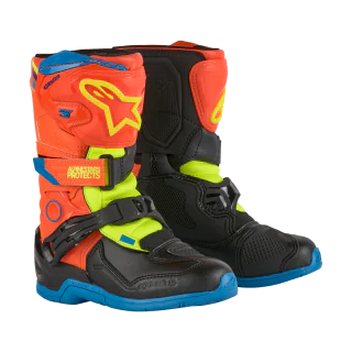Alpinestars Kids Crosslaarzen Tech 3S - Fluo Oranje / Blauw / Fluo Geel
