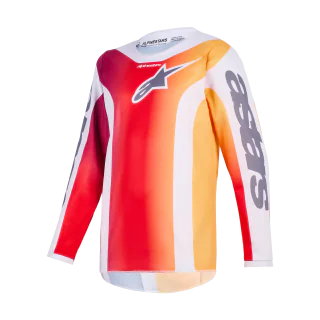 Alpinestars Kinder Cross Shirt 2026 Fluid Portl - Rood / Licht Grijs / Donker Grijs