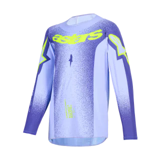 Alpinestars Kinder Cross Shirt 2026 Supertech Scenz - Paars / Fluo Geel