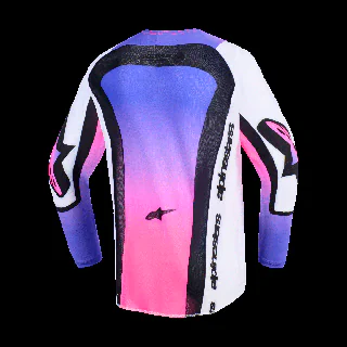 Alpinestars Kinder Cross Shirt 2026 Supertech Vista - Wit / Paars / Zwart