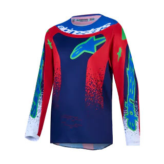 Alpinestars Kinder Crosskleding 2027 Fluid Drag - Blauw / Navy / Fire Rood / Wit
