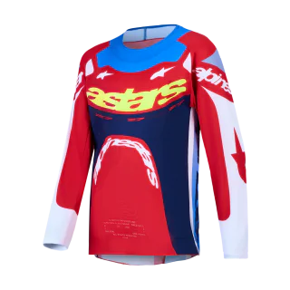 Alpinestars Kinder Crosskleding 2027 Supertech Dyna - Fire Rood / Wit / Navy / Blauw