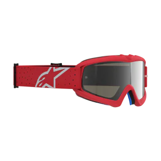 Alpinestars Kinder Crossbril Vision Vesta - Fluo Rood / Chrome - Spiegel Zilver Lens