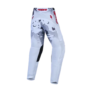 Alpinestars Kinder Crossbroek 2027 Fluid Lone - Camo Grijs / Wit / Fire Rood