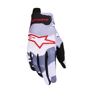 Alpinestars Kinder Crosshandschoenen 2027 Radar - Ash Grijs / Licht Lilac / Rood / Zwart