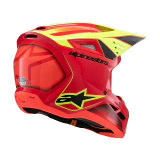 Alpinestars Kinder Crosshelm S-M3 Fray - Rood / Fluo Geel / Zwart