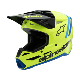 Alpinestars Kinder Crosshelm S-M3 Radium - Fluo Geel / Zwart / Blauw