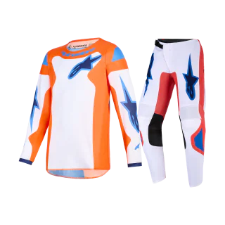 Alpinestars Kinder Crosskleding 2026 Fluid Grid - Oranje / Ucla / Blauw