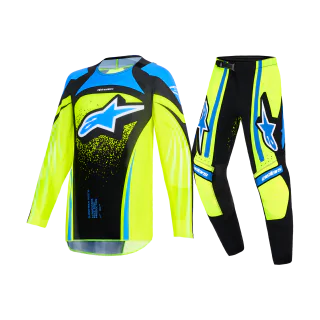 Alpinestars Kinder Crosskleding 2026 Supertech Nomur - Donker Navy / Fluo Geel / Ucla / Blauw