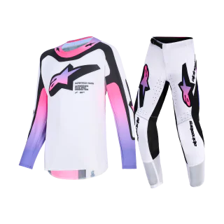 Alpinestars Kinder Crosskleding 2026 Supertech Vista - Wit / Paars / Zwart
