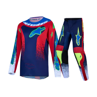 Alpinestars Kinder Crosskleding 2027 Fluid Drag - Blauw / Navy / Fire Rood / Wit