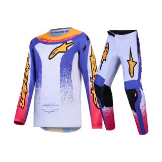 Alpinestars Kinder Crosskleding 2027 Fluid Drag - Licht Lilac / Blauw / Iris / Goud