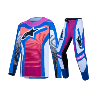 Alpinestars Kinder Crosskleding 2027 Supertech Maven - Wit / Hot Coral / Blithe Blauw