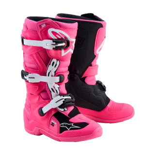 Alpinestars Kinder Crosslaarzen Tech 7S - Fluo Roze / Zwart / Wit