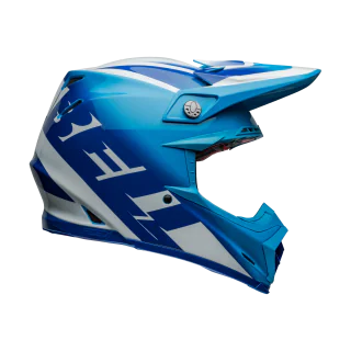 Bell Crosshelm Moto-9S Flex Rail - Blauw / Wit