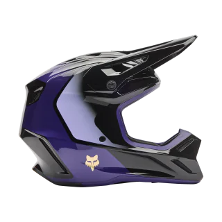 Fox Crosshelm V3 Drip - Zwart / Paars
