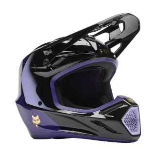 Fox Crosshelm V3 Drip - Zwart / Paars
