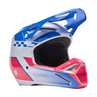 Fox Kinder Crosshelm V1 Collect - Blauw / Roze