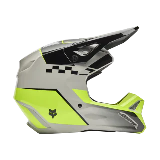 Fox Kinder Crosshelm V1 Collect - Grijs / Geel